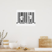 Opgenomen door Consumerisme UPC Barcode gevangenis Poster (Keuken)