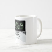 Opgenomen in code koffiemok (Voorkant rechts)