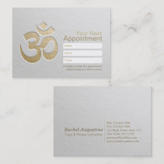 Opgenomen OM-symbool JGA-instructeur Benoeming Afsprakenkaartje (Voorkant / Achterkant)