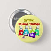 Opgenomen ontwerp van docent wiskunde ronde button 5,7 cm (Voorkant /achterkant)