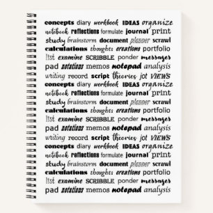 Opgenomen woorden notitieboek