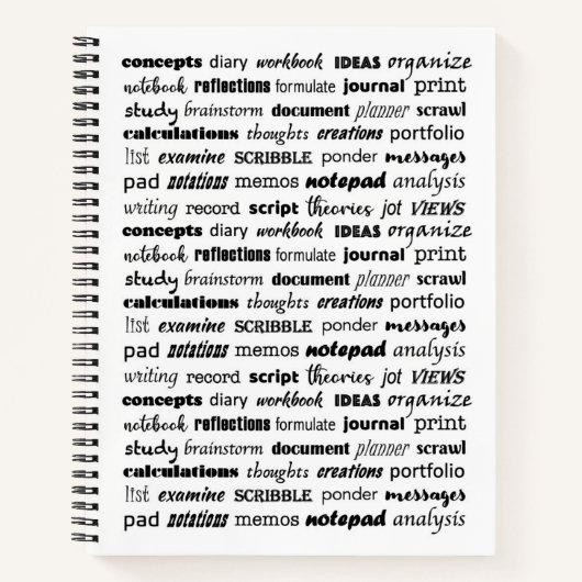 Opgenomen woorden notitieboek (Voorkant)