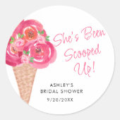 Opgepakt Persoonlijk Bruidsfeest Ijs Ronde Sticker (Voorkant)