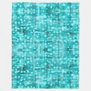 Opgepompte Teal Stip Abstracte Fleece Dekbed Deken