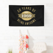 Opgericht 1969 50e verjaardag spandoek (Insitu)