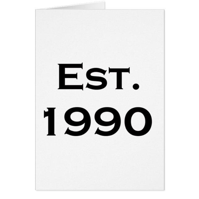 opgericht in 1990 (Voorkant)