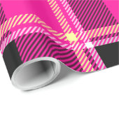 Opgerold, zwart en geel cadeaupapier (Rol Hoek)