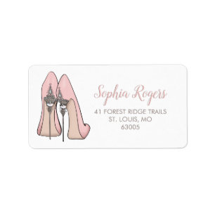 Opgerolde Stiletto-adres op hoog niveau Etiket