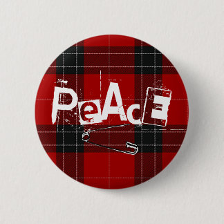 Opgeruimde vrede ronde button 5,7 cm