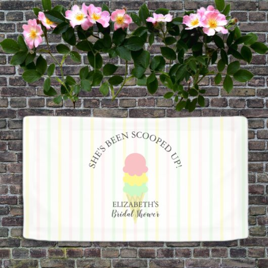 Opgeschepte Ijs Bruiloft Feest Spandoek