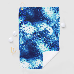 Opgeslagen blauw ziet er uit als gevorst glas golfhanddoek