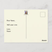Opgeslagen Bleek geel Briefkaart (Achterkant)