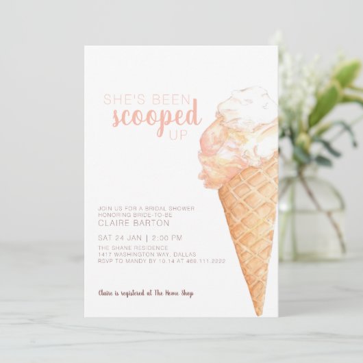 Opgeslagen Bridal Shower-uitnodiging Kaart (Staand voorkant)