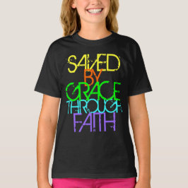 Opgeslagen door Grace door Faith Neon T-Shirt
