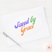 Opgeslagen door Grace Ovale Sticker (Envelop)