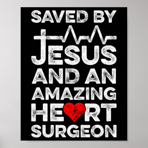 Opgeslagen door Jezus en een verbazingwekkend hart Poster