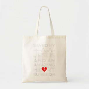 Opgeslagen door Jezus en een verbazingwekkend hart Tote Bag