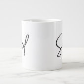 Opgeslagen Inspirerend quote Modern Script Extra Grote Beker (Voorkant)