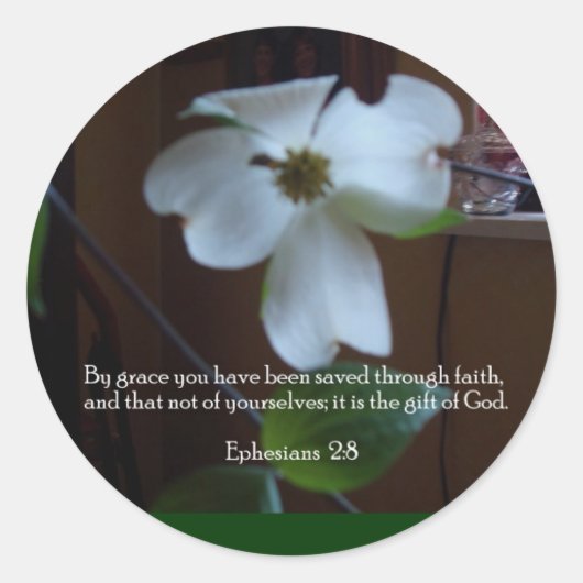 Opgeslagen Ronde Sticker (Voorkant)