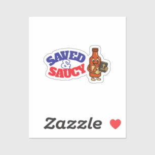 Opgeslagen & Saucy Sticker