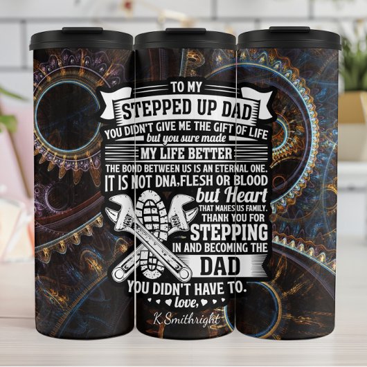 Opgestapte vader hart familie thermosbeker