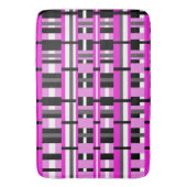 Opgesteld in roze, zwart en grijs badmat (Voorkant Verticaal)