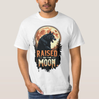 Opgevoed door de maan weerwolf horror Halloween's T-shirt