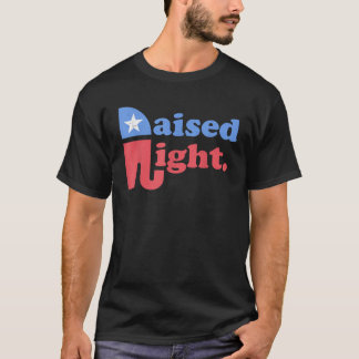Opgevoed Rechter-Republikeinse Olifant Retro Stijl T-shirt