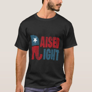 Opgevoed Rechter Republikeinse Olifant Stem Republ T-shirt