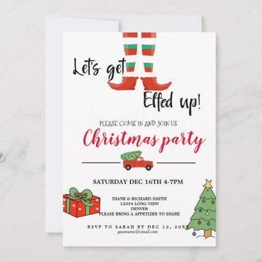 Opgevoede lelijke jumper kerstfeest kaart (Voorkant)