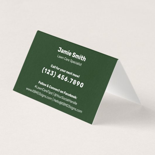 Opgevouwen 3.5x2 Basic – gazon zorg dank u kaart (Achterkant)