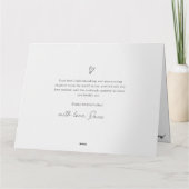 Opgevouwen Hart Moeder Moederdag Kaart (Achterkant)