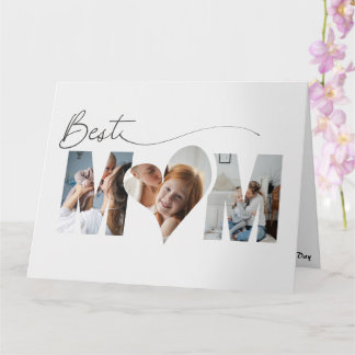 Opgevouwen Hart Moeder Moederdag Kaart