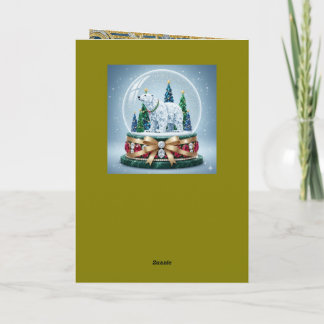 Opgevouwen Kerstkaart Feestdagen Kaart