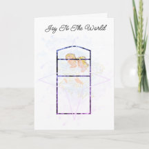 Opgevouwen Kerstkaart  : Vreugde Voor De Wereld .