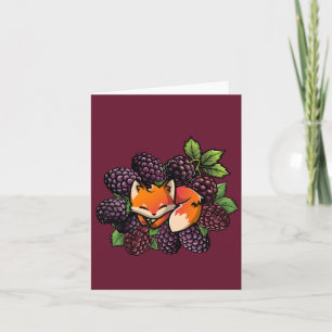 Opgevouwen notitie Kaart: BlackBerry Fox Notitiekaartje