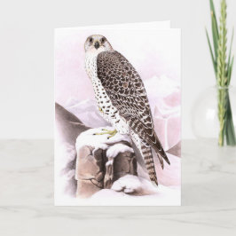 Opgevouwen notitie Kaart VOGEL IN SNEEUW