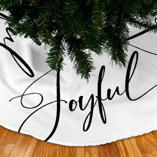 opgewekt Elegant Script Kerst Zwart-wit Kerstboom Rok