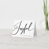 opgewekt | Elegant Script op rood Feestdagen Kaart (Voorkant)