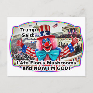 Opgewonden Clown-hoed Briefkaart