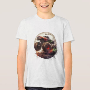“Opgewonden en klaar om te rollen” op maat gemaakt Tri-Blend Shirt