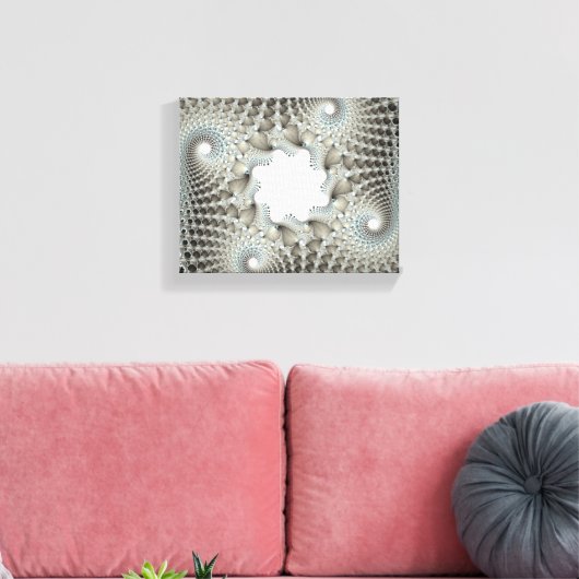 Opgewonden in blauw canvas afdruk (Insitu (Woonkamer))