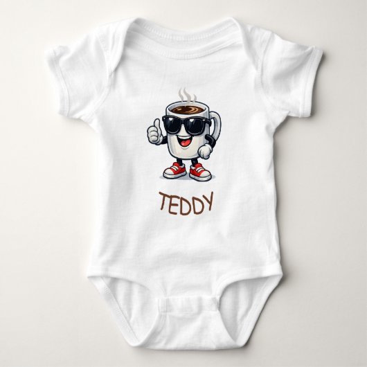 Opgewonden Koffiekop Romper (Voorkant)