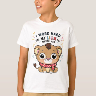 Opgewonden leeuw – vreugdevol springen leeuwenwelp t-shirt
