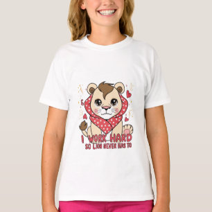 Opgewonden leeuw – vreugdevol springen leeuwenwelp t-shirt