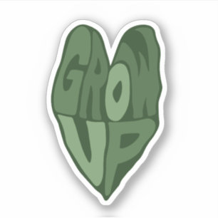 Opgroeien Grappig Plant Sticker