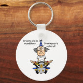 Opgroeien is optionele Humor Sleutelhanger (Voorkant)