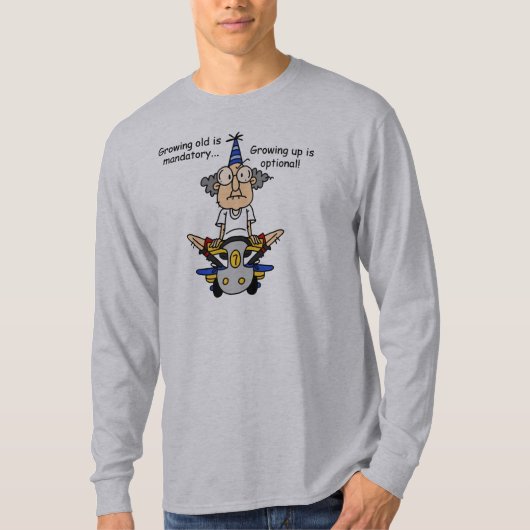 Opgroeien is optionele Humor T-shirt (Voorkant)