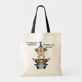 Opgroeien is optionele Humor Tote Bag (Voorkant)
