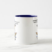 Opgroeien is optionele Humor Tweekleurige Koffiemok (Center)